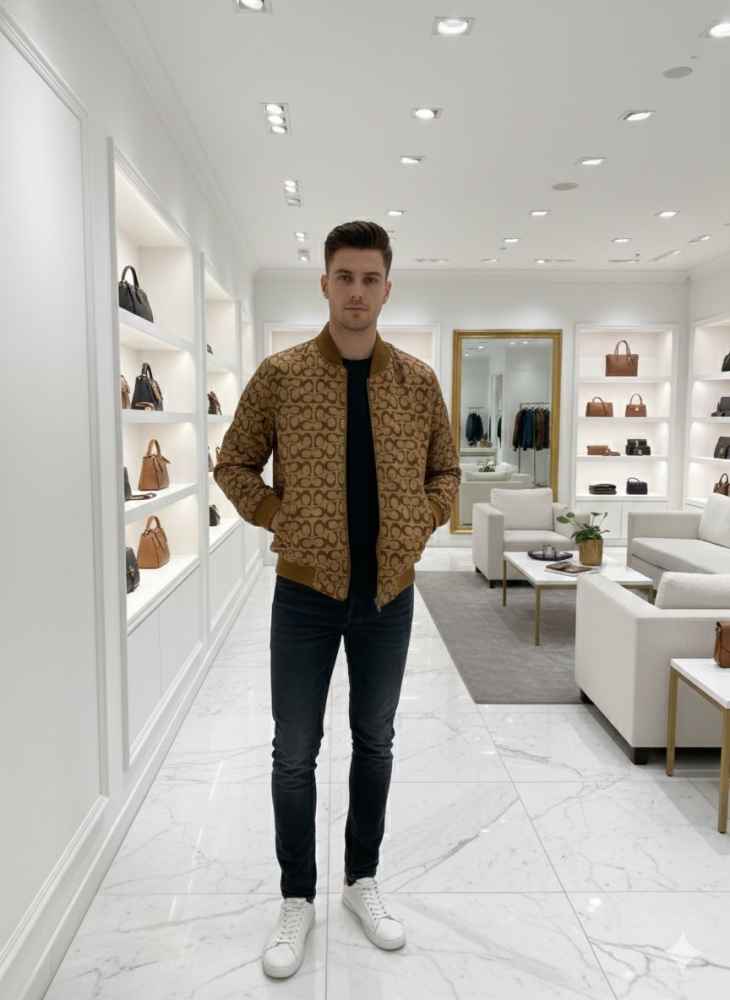 Coach Brown Premium Quality Zipper-thumb-1