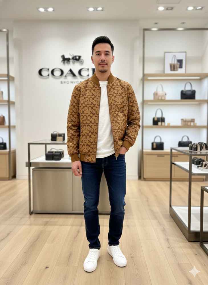 Coach Brown Premium Quality Zipper-thumb-0