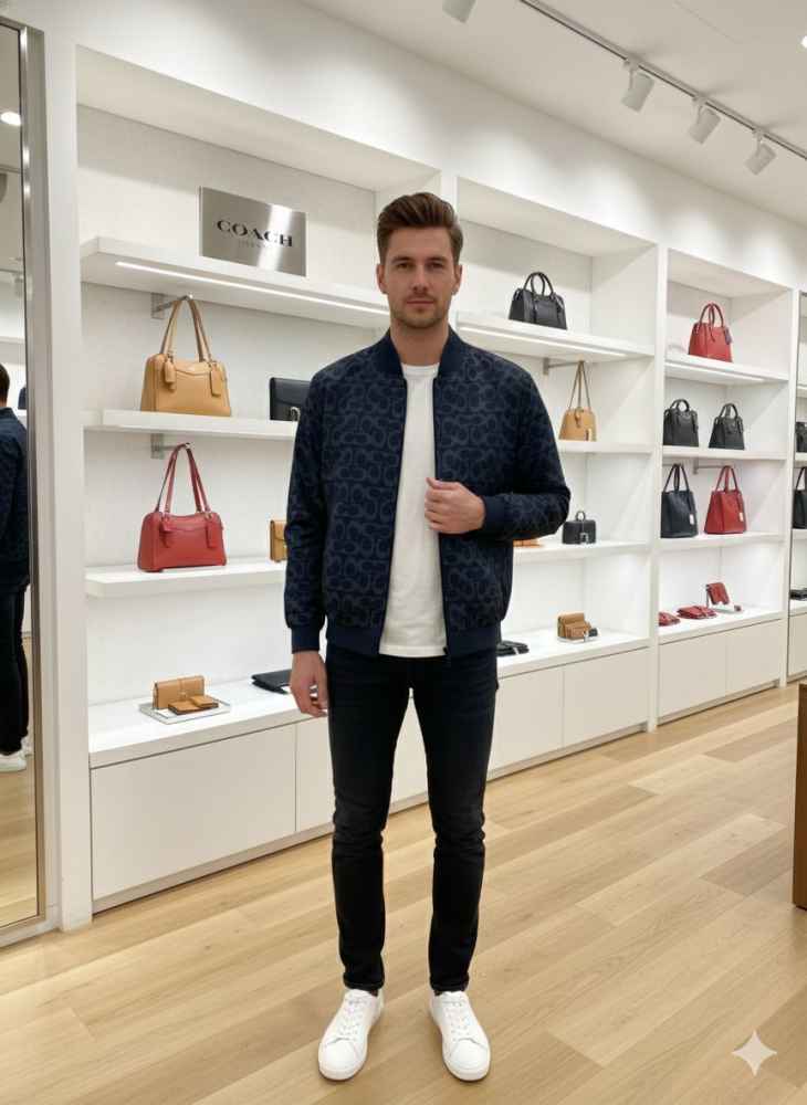 Coach Blue Premium Quality Zipper-thumb-0