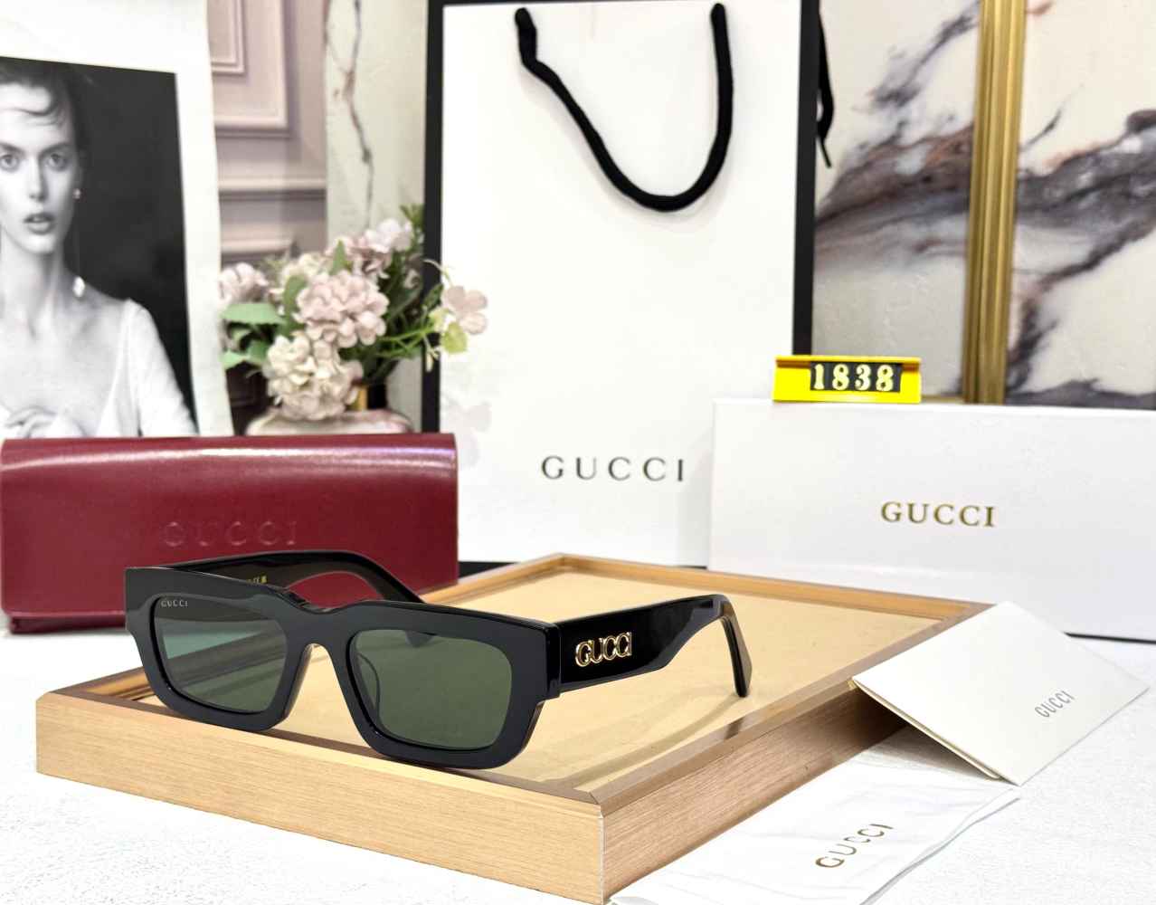 Gucci Green Luxury Sunglasses-thumb-0