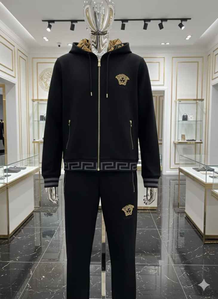 Versace Black Premium Quality high End Authentic Track Suit-thumb-3