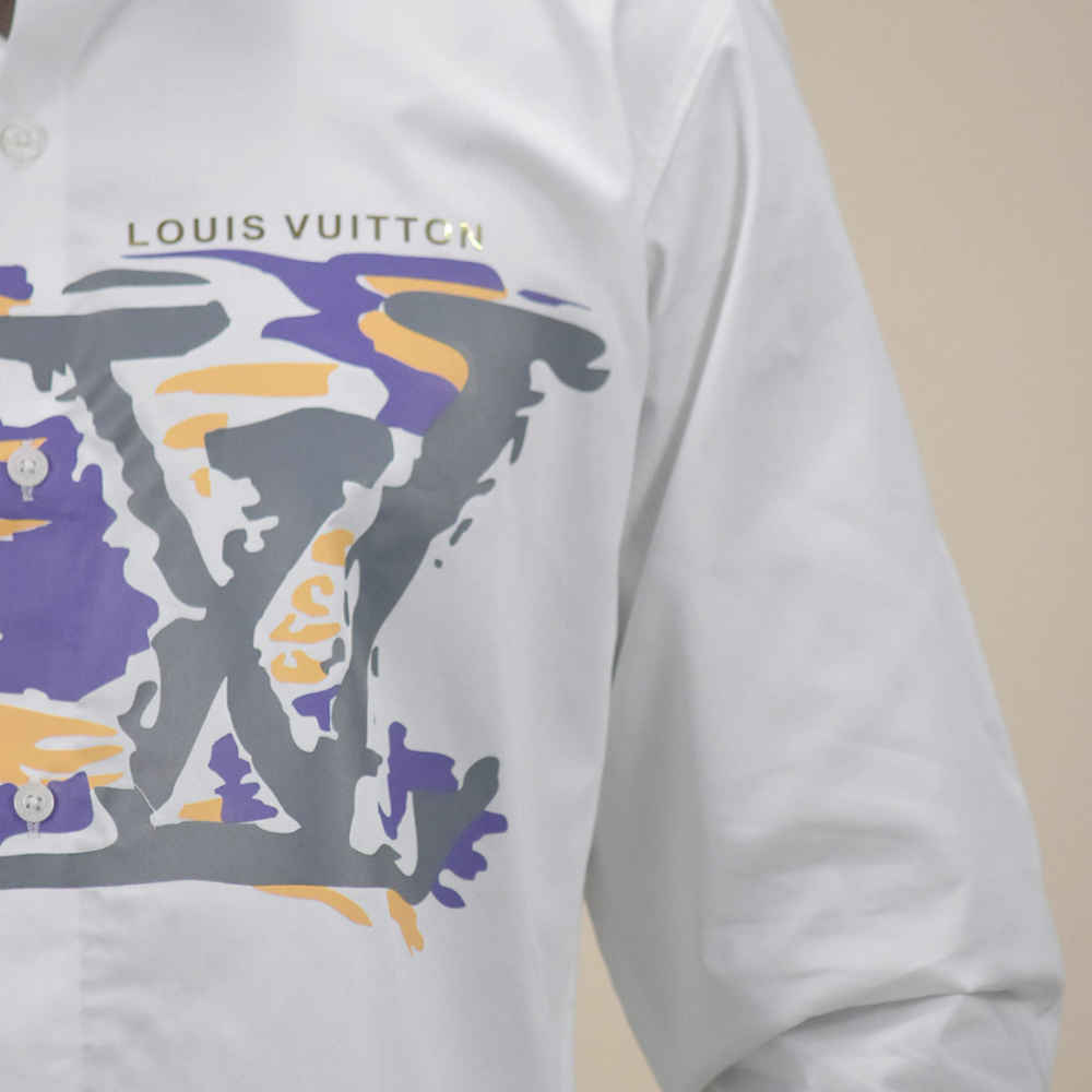 Louis Vuitton White Premium Quality Shirt-3