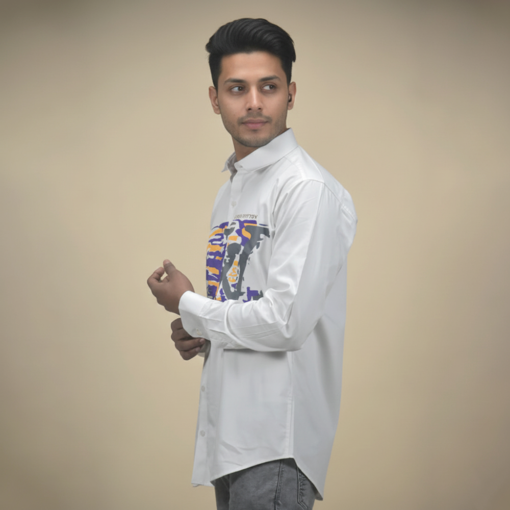 Louis Vuitton White Premium Quality Shirt-1