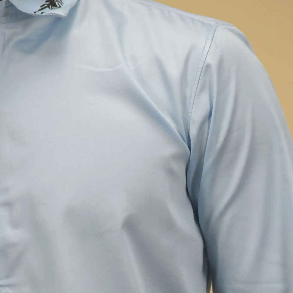 Dior Spider Embroidery Print Sky Blue Premium Shirt-4