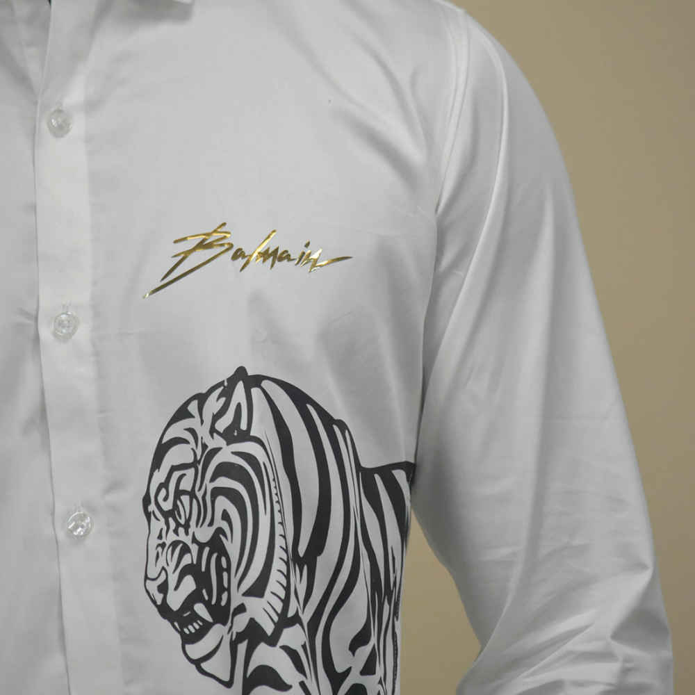 Balmain White Premium Quality Shirt-4