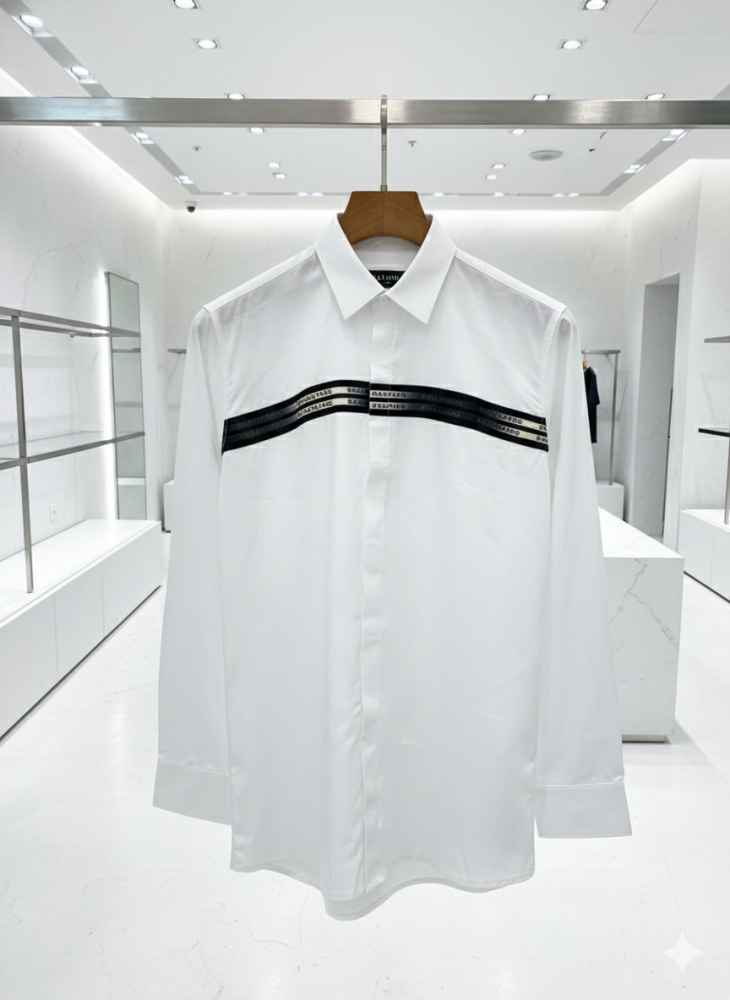 Balmain Embroidered White Premium Cotton Shirt-1