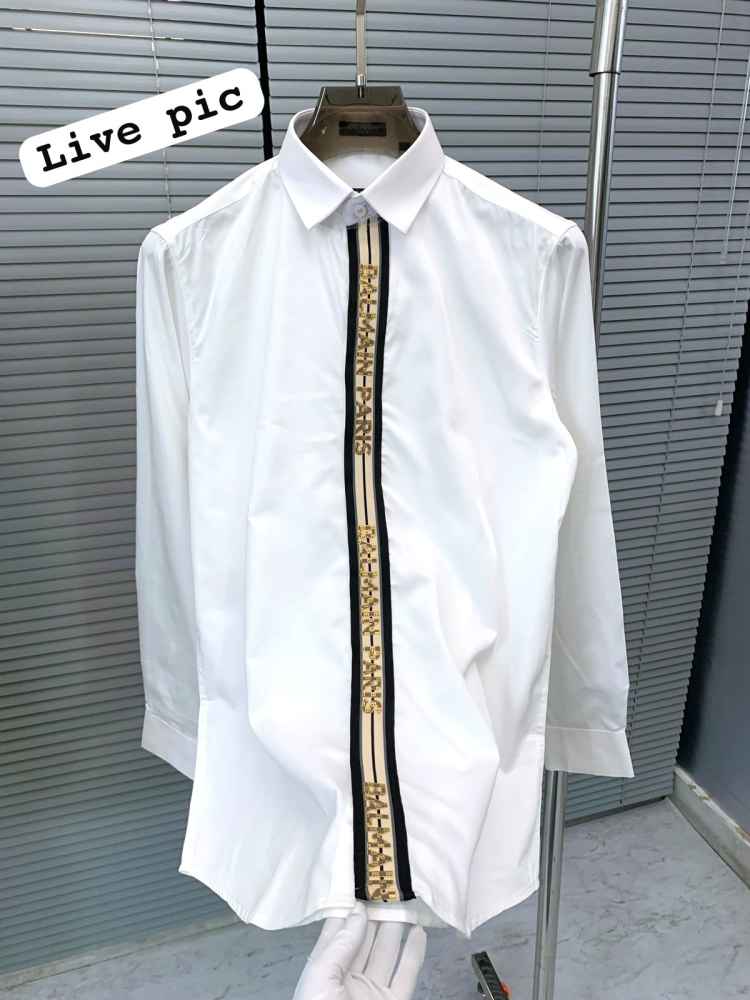 Balmain Embroidered White Premium Cotton Shirt-1