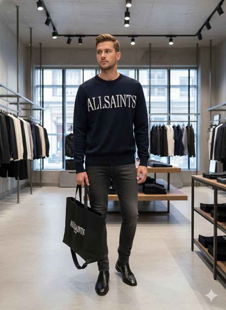 All Saint Black Premium Quality Sweatshirt-thumb-1