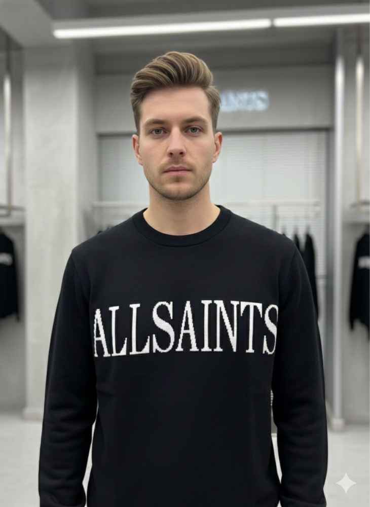 All Saint Black Premium Quality Sweatshirt-thumb-5