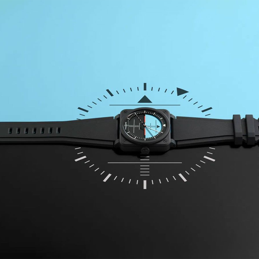 Bell & Ross BR-03 Horizon Blue & Black Dial Watch BR03A-HRZ-CE/SRB-6