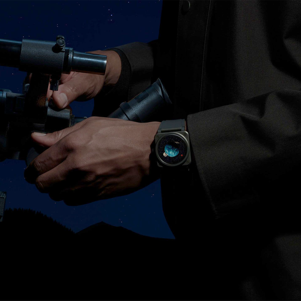 Bell & Ross BR-03 Astro Blue Dial Watch BR03A-EMM-CE/SRB-8