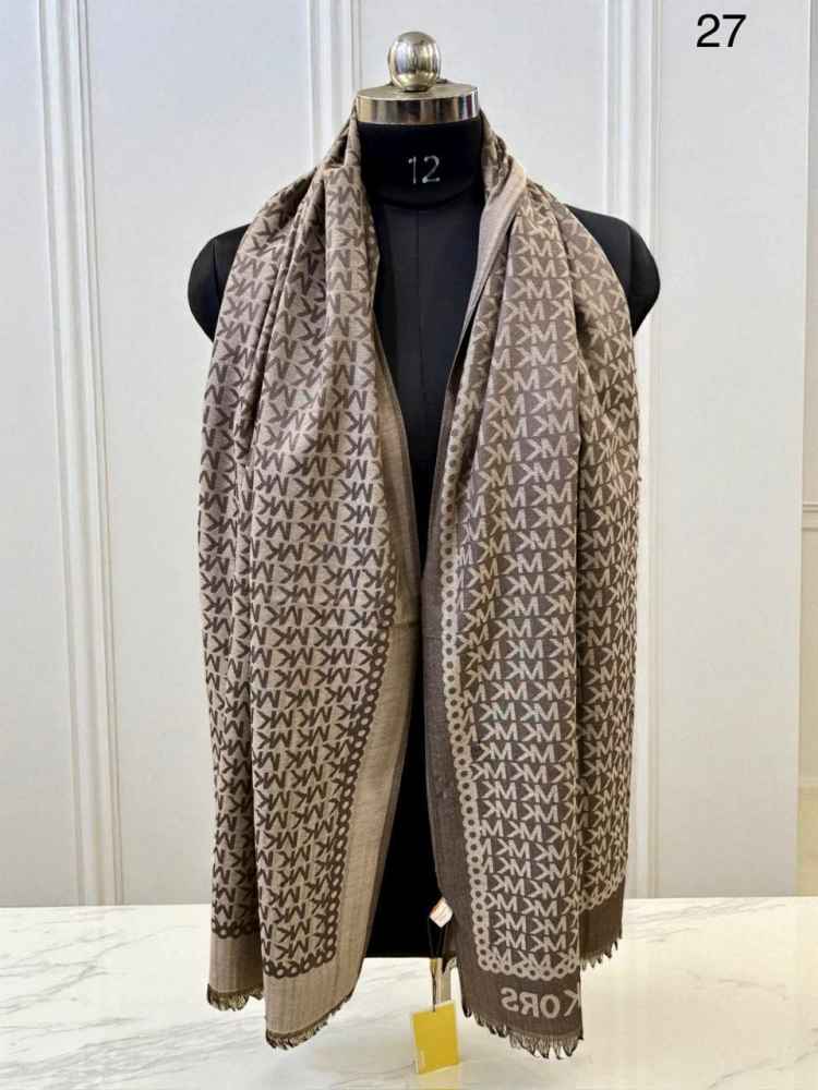 Michael Kors Brown Semi Woolen Stole-thumb-0