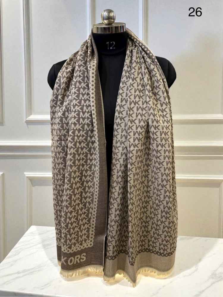 Michael Kors Beige Semi Woolen Stole-thumb-0