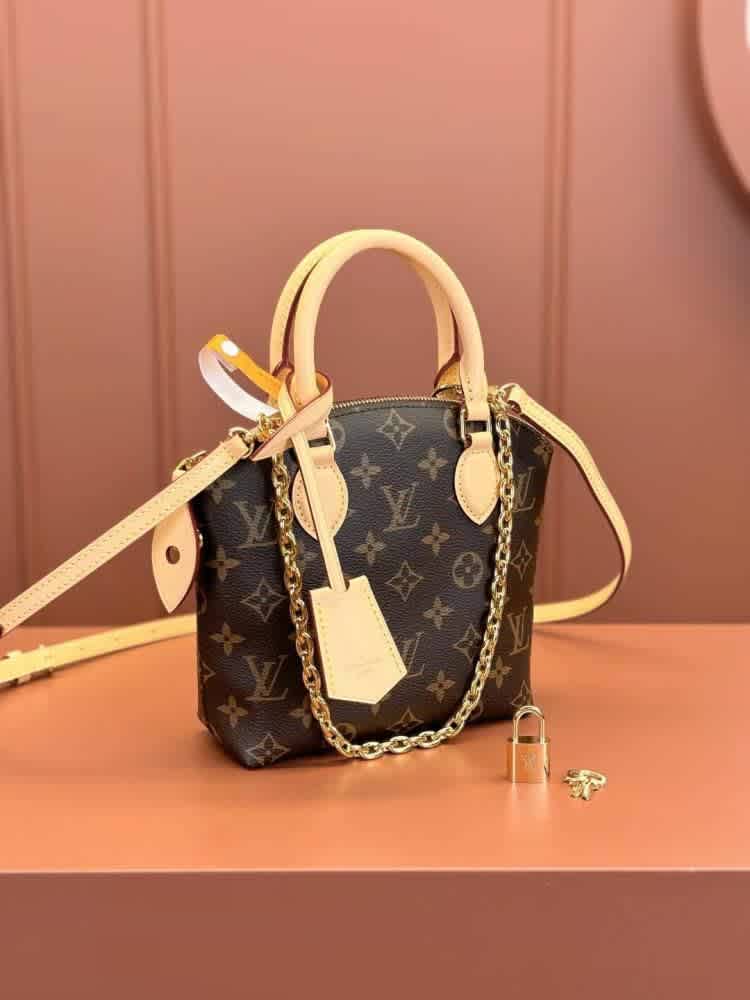 Louis Vuitton Montaigne Brown Lockit BB Handbag-2