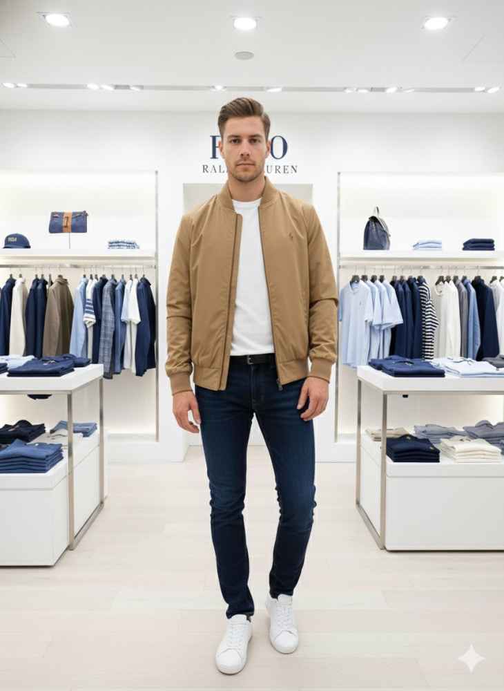 Ralph Lauren Brown Premium Quality Cotton Blend Jacket-2