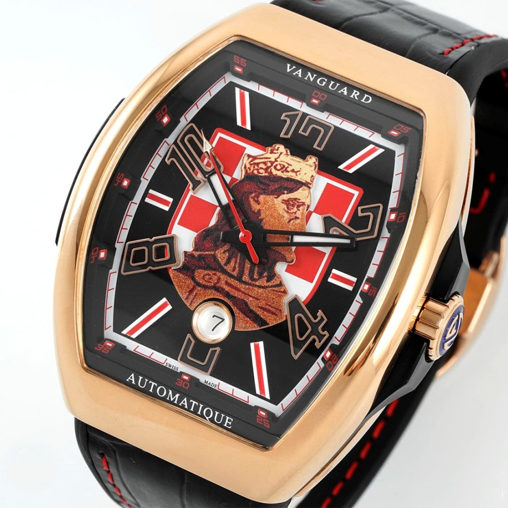 Franck Muller Vanguard V45 Croatia ZVONIMIR Rose Gold, Crown, Black Dial Watch-1