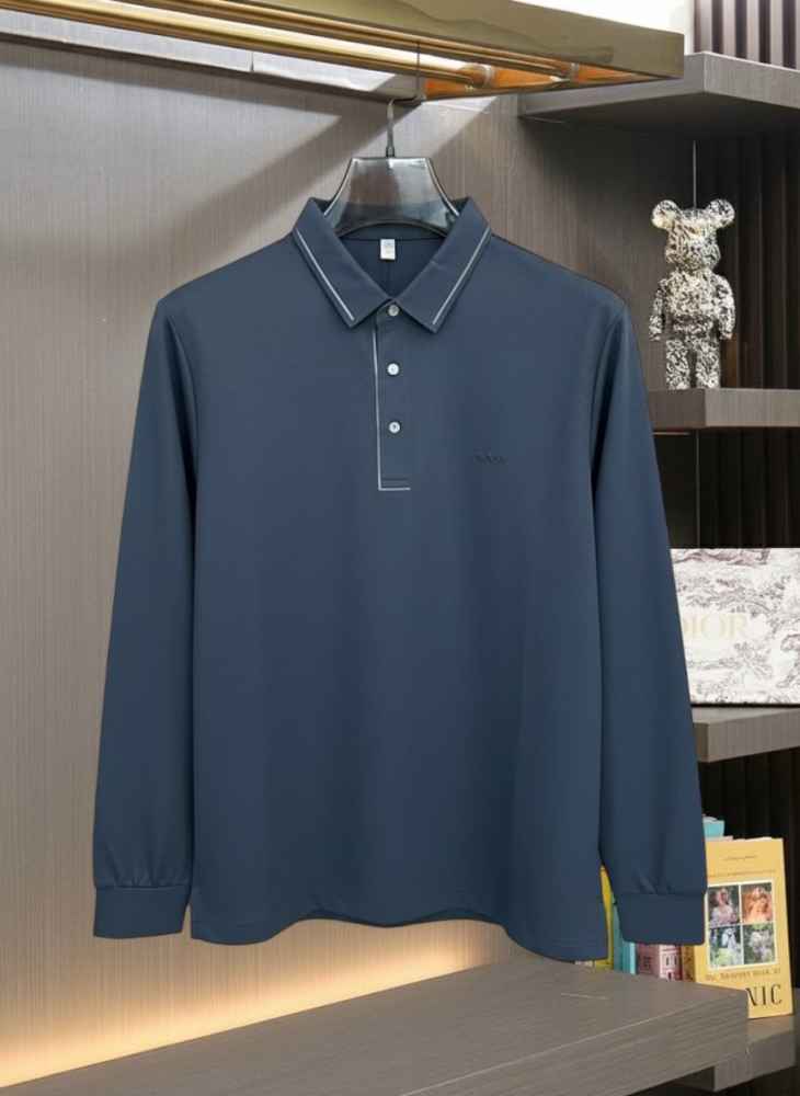 Hugo Boss Blue Full Sleeves Premium Quality Tees-thumb-0