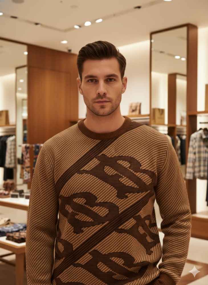 Burberry Brown Authentic Quality Pullover-1