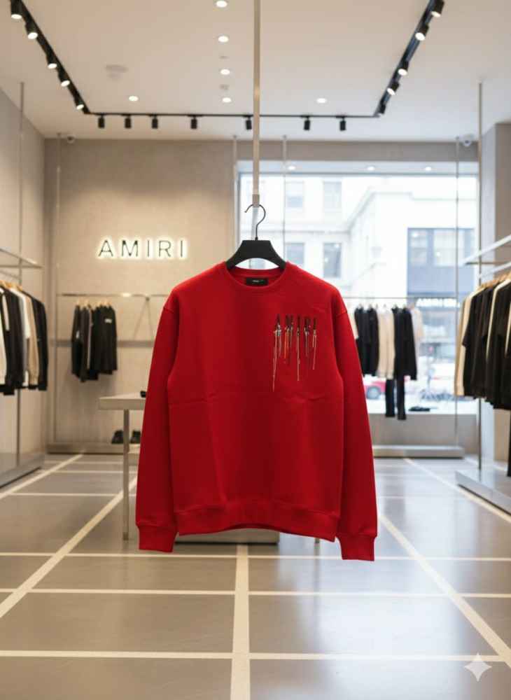 Amiri Red Premium Quality Sweatshirt-thumb-3