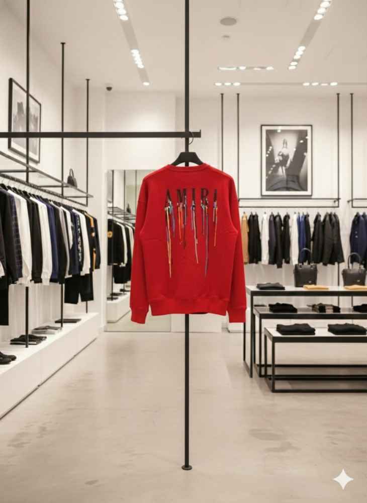 Amiri Red Premium Quality Sweatshirt-thumb-4