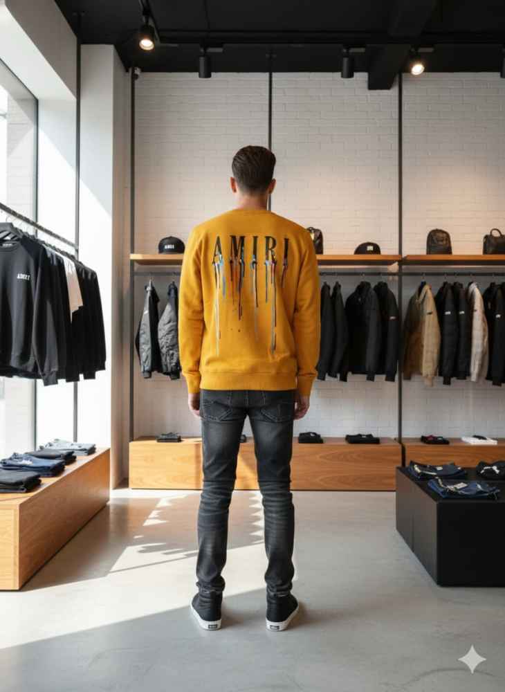 Amiri Yellow Premium Quality Sweatshirt-2