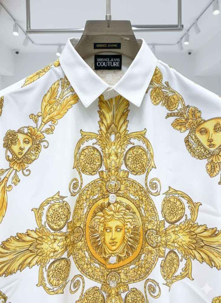 Versace White Premium Quality Cotton Shirt-2