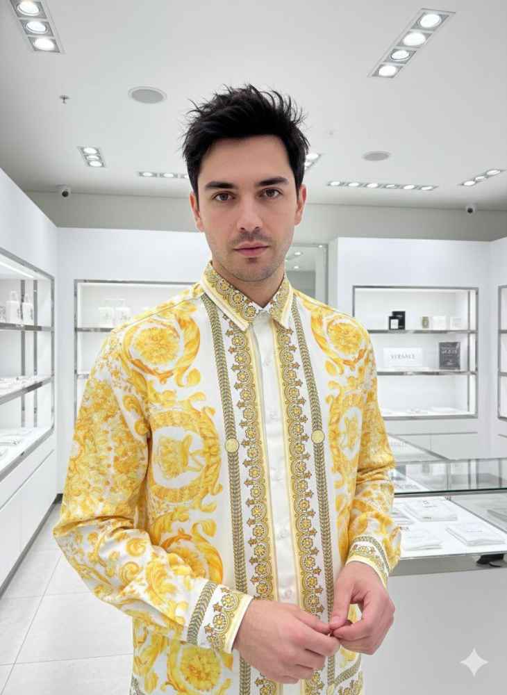 Versace Golden Premium Quality Cotton Shirt-1