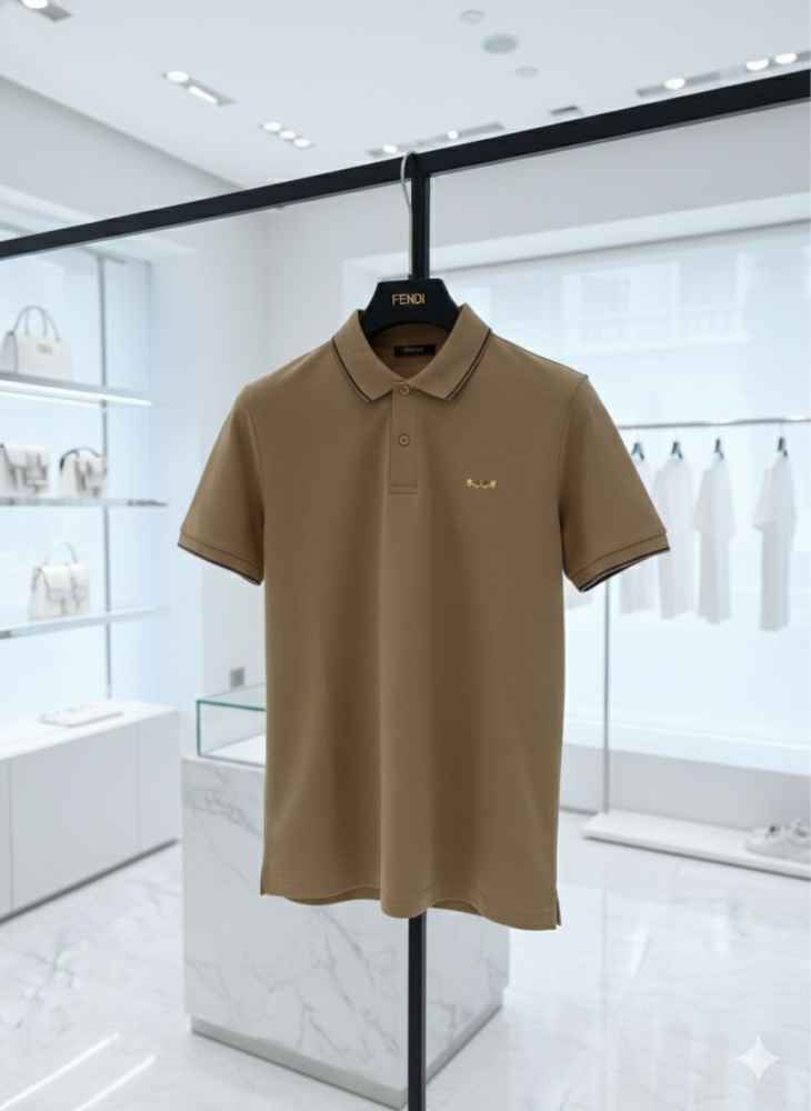 Fendi Brown Premium Quality T-shirt-1