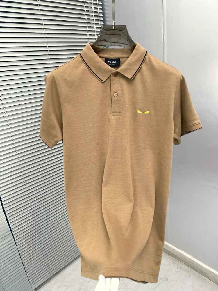 Fendi Brown Premium Quality T-shirt-3