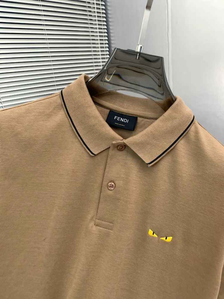Fendi Brown Premium Quality T-shirt-2