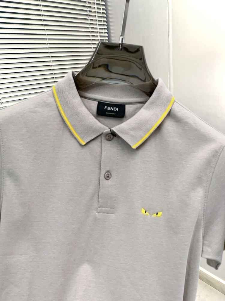 Fendi Grey Premium Quality T-shirt-3