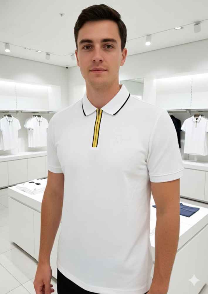 Boss White Premium Quality T-shirt-thumb-0
