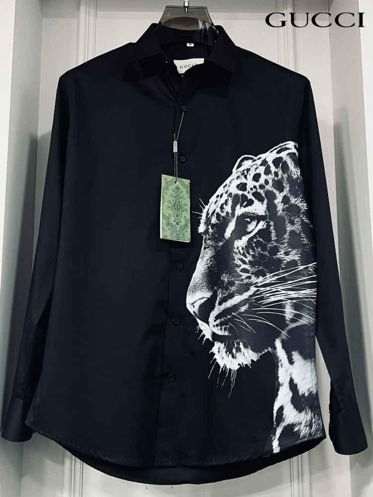 Gucci Black Panther Black Cotton Shirt-1