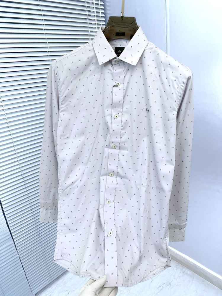 Armani Exchange Sky Blue Premium Qualiy Cotton Shirt-thumb-1