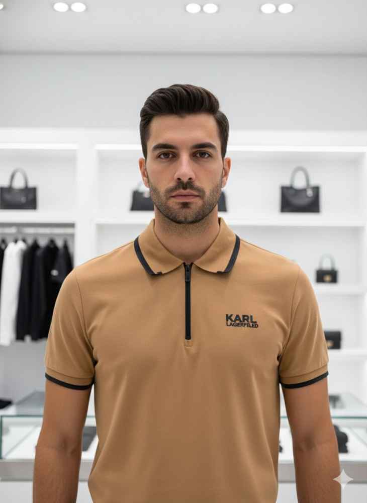 Karl Lagerfeld Brown Premium Quality T-shirt-1
