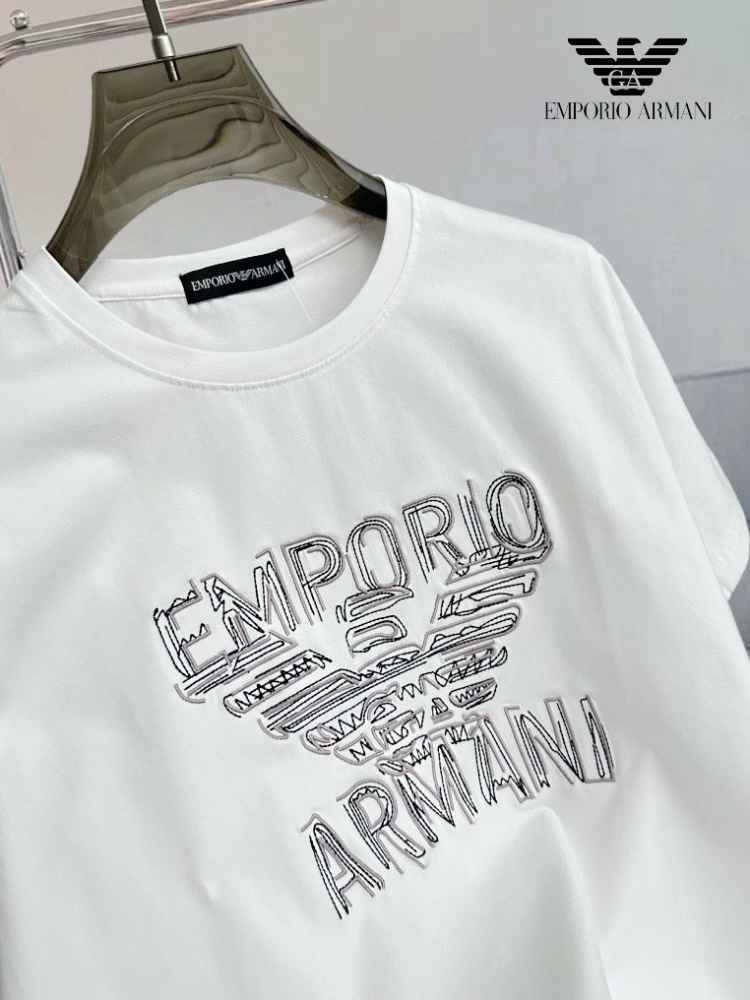 Emporio Armani White Premium Quality Polo T-shirt-thumb-1
