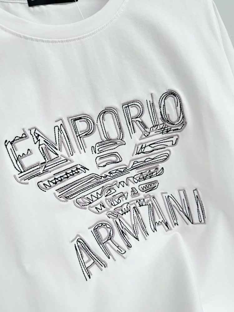 Emporio Armani White Premium Quality Polo T-shirt-thumb-2
