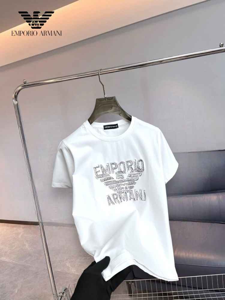 Emporio Armani White Premium Quality Polo T-shirt-thumb-0