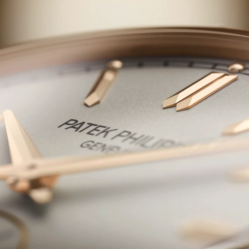 Patek Philippe Calatrava "Clous de Paris" Rose Gold Mens Watch 6119R-001-7