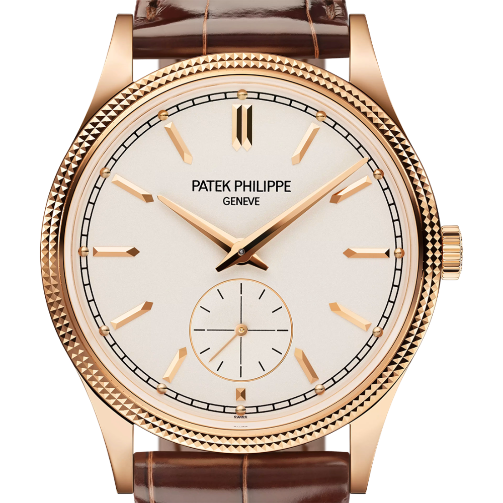 Patek Philippe Calatrava "Clous de Paris" Rose Gold Mens Watch 6119R-001-2