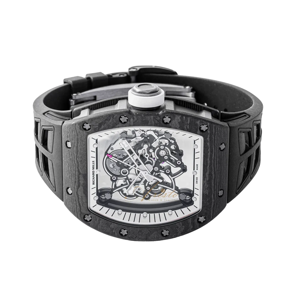 Richard Mille RM 055 Manual Winding "Bubba Watson" Black Rubber Strap Watch-3
