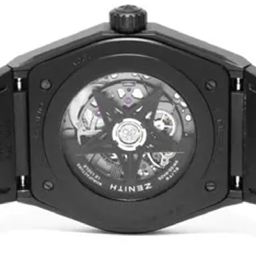 Zenith Defy Classic Skeletonized Black Dial 49.9000.670/77.R782 Black Ruibber Strap Watch-6