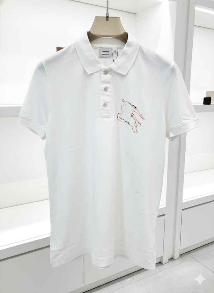 Burberry White Premium Exclusive Polo T-shirt-2