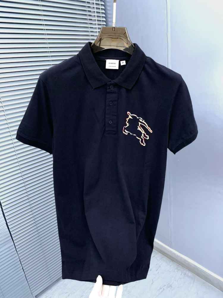 Burberry Blue Premium Exclusive Polo T-shirt-thumb-2
