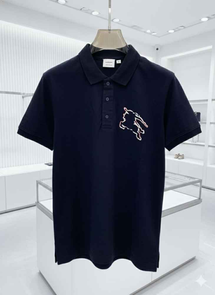 Burberry Blue Premium Exclusive Polo T-shirt-thumb-1