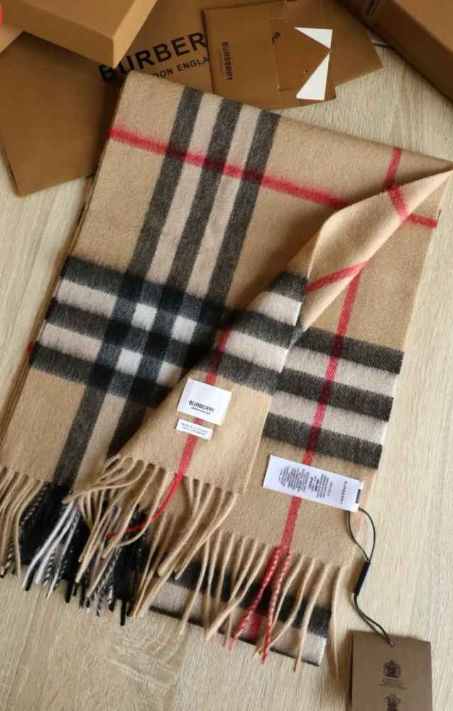 Burberry Check Cashmere Brown Stole-thumb-0