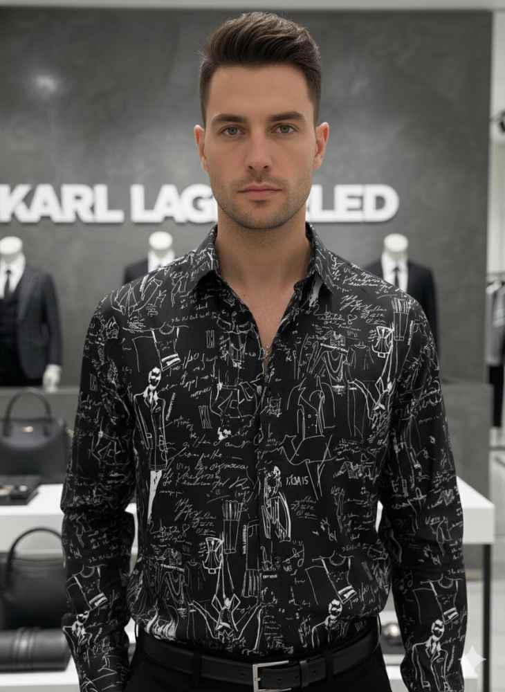 Karl Lagerfeld Black Premium Quality Shirt-1