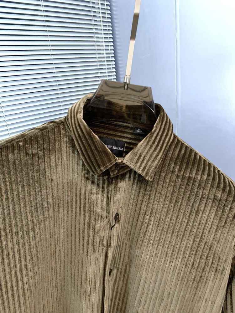 Emporio Armani Beige Premium Quality Velvet Shirt-3