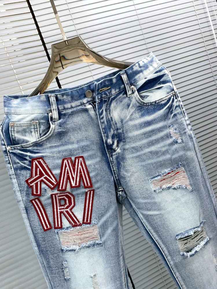 Amiri Premium Light Blue Quality Denim Jeans-thumb-3