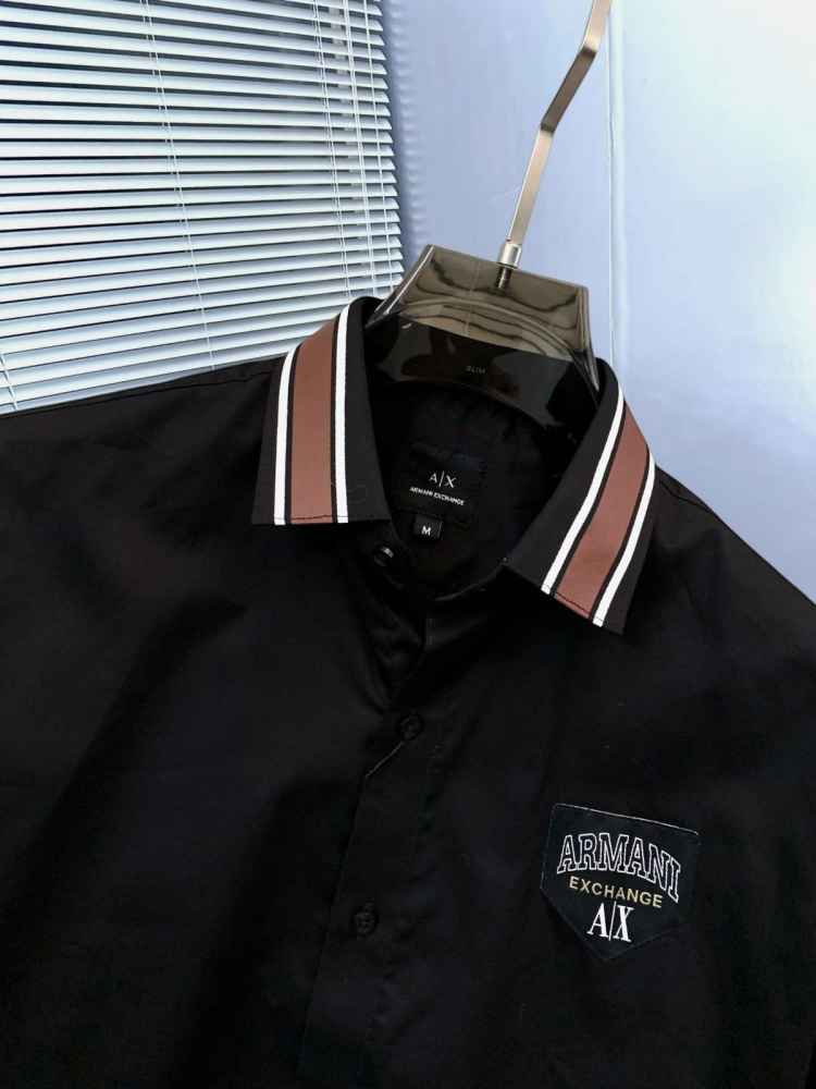 Armani Exchange Black Premium Qualiy Cotton Shirt-3